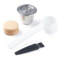 Stainless Steel Coffee Capsules Filter Paper with Spoon Brush