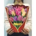 Tulip Flower Bouquet 3d Pop-up Greeting Cards for Mom Mothers Day