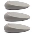 Rubber Door Stop, Door Wedge Stoppers, with Door Holder (3 Pack Gray)