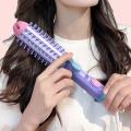 Hair Straightener Ceramic Ionic Hair Curler Hot Brush Eu Plug#purple