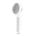 Pet Supplies Round Head Pet Comb Stainless Steel Needle Comb Gray