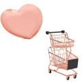 Mini Double Layers Shopping Cart Model Wrought Rose Gold