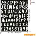 10 Sheets Letter Number Stickers for Mailbox, Door (white, 1 Inch)
