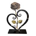 Metal Rose Heart-shaped Stand with Lights Valentine's Day Gift (d)