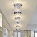 Modern Chrome Lustre Led Crystal Ceiling Lights Home Decoration