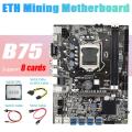 B75 Eth Mining Motherboard +g630 Cpu+sata 15pin to 6pin Cable