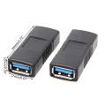 2pcs Usb 3.0 Type A Female to Female Adapter Coupler Connector
