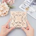 Carving Checkered Applique Unpainted Decal for Furniture Decoration