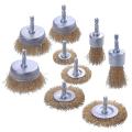 7 Pack Drill Wire Brush End Brush Set, Wire Brush for Drill 1/4 Inch