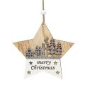 Christmas Pendant, Wooden Christmas Star Pattern Hanging Ornaments