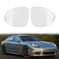 For Porsche Panamera 2016+ Car Front Left Heated Wing Mirror Glass