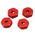 Aluminum Alloy 12mm Combiner Wheel Hub Hex Adapter Upgrades,red