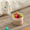 Cotton Rope Woven Storage Basket with Handles, for Kids Room, 3