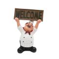 Chef Hands Up Welcome Sign "welcome" Little Crafts Decor Coffee Shop