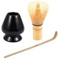 Japanese Bamboo Matcha Tea Ceremony Bamboo Brush Tool Grinder(black)