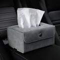Car Tissue Box Holder Dashboard Tissue Towel Cover Box for Cars Black