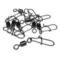 50pcs/lot Bearing Rolling Stainless Steel Fishhook Lure Tackle 8#