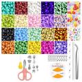 10500pcs 3mm 20 Colors Glass Seed Beads for Bracelet Jewelry Making