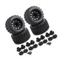 4pcs 1/10 Truck Tire 12mm&14mm Wheel Hex for Traxxas Hsp Hpi Rc Car,2