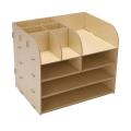 1pcs 4-layers Wood Office Table Organizer Assembled Office Supplies A