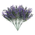 2x Artificial Lavender Flowers Plants 6 Pieces,uv Resistant(purple)