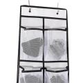 12 Large Mesh Pocket Hanging Shoe Organiser Rack Wall Bag Room -b