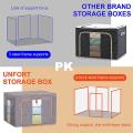 Clothes Storage Bag,2 Pcs Foldable Storage Box,66l