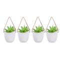 2pcs Wall Planters White Ceramic Set Large Indoor Outdoor Flower Pots