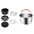 Stainless Steel Steamer Basket with Silicone Covered Handle Basket