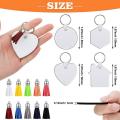 160pcs Blank Mdf Thermal Transfer Board Sublimation Keyring Keychain