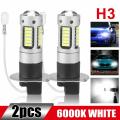 2pcs H3 Super Bright Led Fog Driving Drl Light Bulbs 6000k White