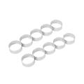 10 Pack 5cm Stainless Steel Tart Ring, Heat-resistant Perforated Cake