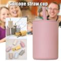 Toddler Cup Kids Silicone Training Cup with Straw (silver)