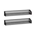 2 Pack Kitchen Counter-top Or Wall Mount Spice Rack, Black