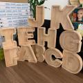 Wooden Piggy Bank Personalized Letters Coin Bank Wooden Money Box - A