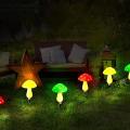 Outdoor Mushroom Stake Solar Lights for Garden Decorations B