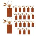 Wood Engraving Blanks Keychains Blank Key Tag 20 Pack (rectangle)