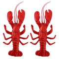 2x 12x5 Inch Big Fake Lobster Model Artificial Marine Decoration
