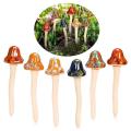 6 Pcs Ceramic Mushrooms, Decoration Pottery Ornament for Potting Shed
