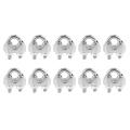 M4 304 Stainless Steel U-shape Bolt Saddle Clamps Cable 10pcs