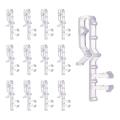 40pcs 2.12inch Clear Plastic Valance Retainer Clips for Blind Valance