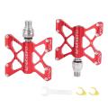Litepro K5 Aluminum Bearing Pedals for Brompton Bmx Bicycle, Red