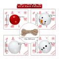 160 Pcs Christmas Snowman Wooden Beads for Diy Craft Decoration