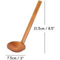 Japanese 8.5 Inch Ramen Handcrafted Wooden Soup Spoon Wooden 10 Pcs