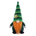 Plush Doll with Green Clover Faceless Doll for St Patrick's Day Decor