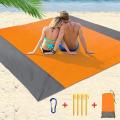 210 X 200cm Picnic Blanket Extra Large Waterproof Beach Mat -orange