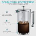Stainless Steel French Press Coffee Plunger,1500ml Coffee Maker