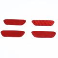 Car Inside Door Stickers for Dodge Ram 1500, Red Carbon Fiber