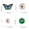 16 Pcs Embroidery Applique Patches, Flowers Butterfly Iron On Patches
