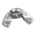 M6 Thread Dia Stainless Steel Wing Nut Butterfly Wing Nuts 10 Pcs
